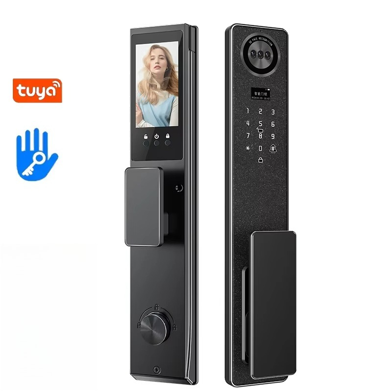 Smart Home Door Lock - ทูย่า ไวไฟสมาร์ทล็อคประตู, ล็อคลายนิ้วมือไบโอเมตริกซ์สำหรับบ้าน, รหัสผ่านปุ่มกดล็อคอิเล็กทรอนิกส์, ล็อคความปลอดภัยประตูหน้าป้องกันการโจรกรรม