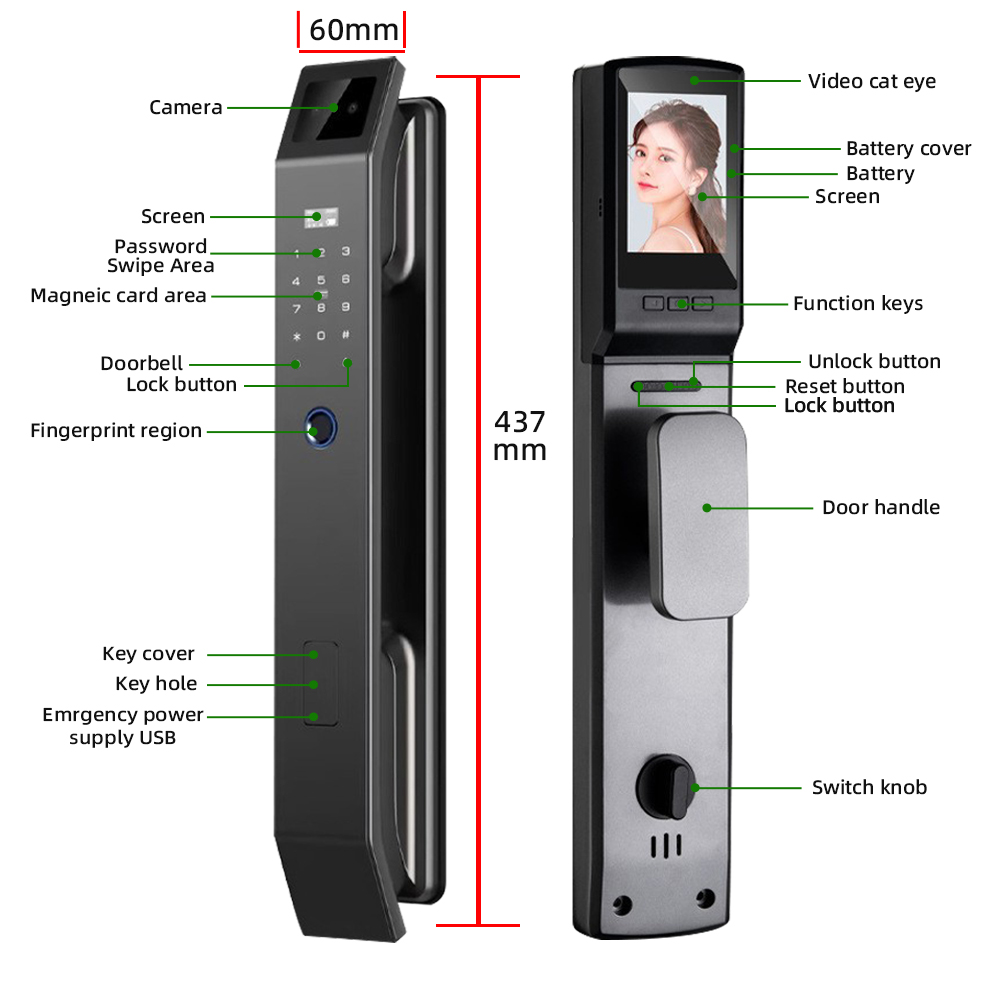RAYKUBE DF14 Tuya WiFi ระบบล็อ - Smart Home Door Lock บทวิจารณ์และราคา